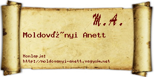 Moldoványi Anett névjegykártya
