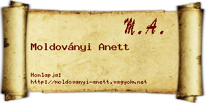 Moldoványi Anett névjegykártya